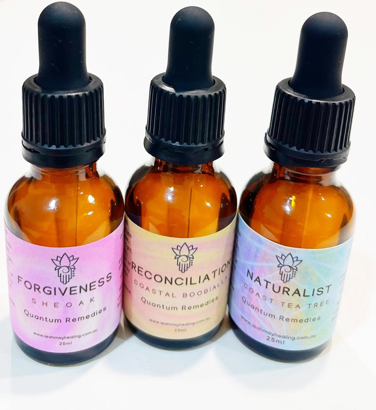 Set of 3 Quantum Remedies - Forgiveness, Reconciliation & Naturalist - Leah May Healing