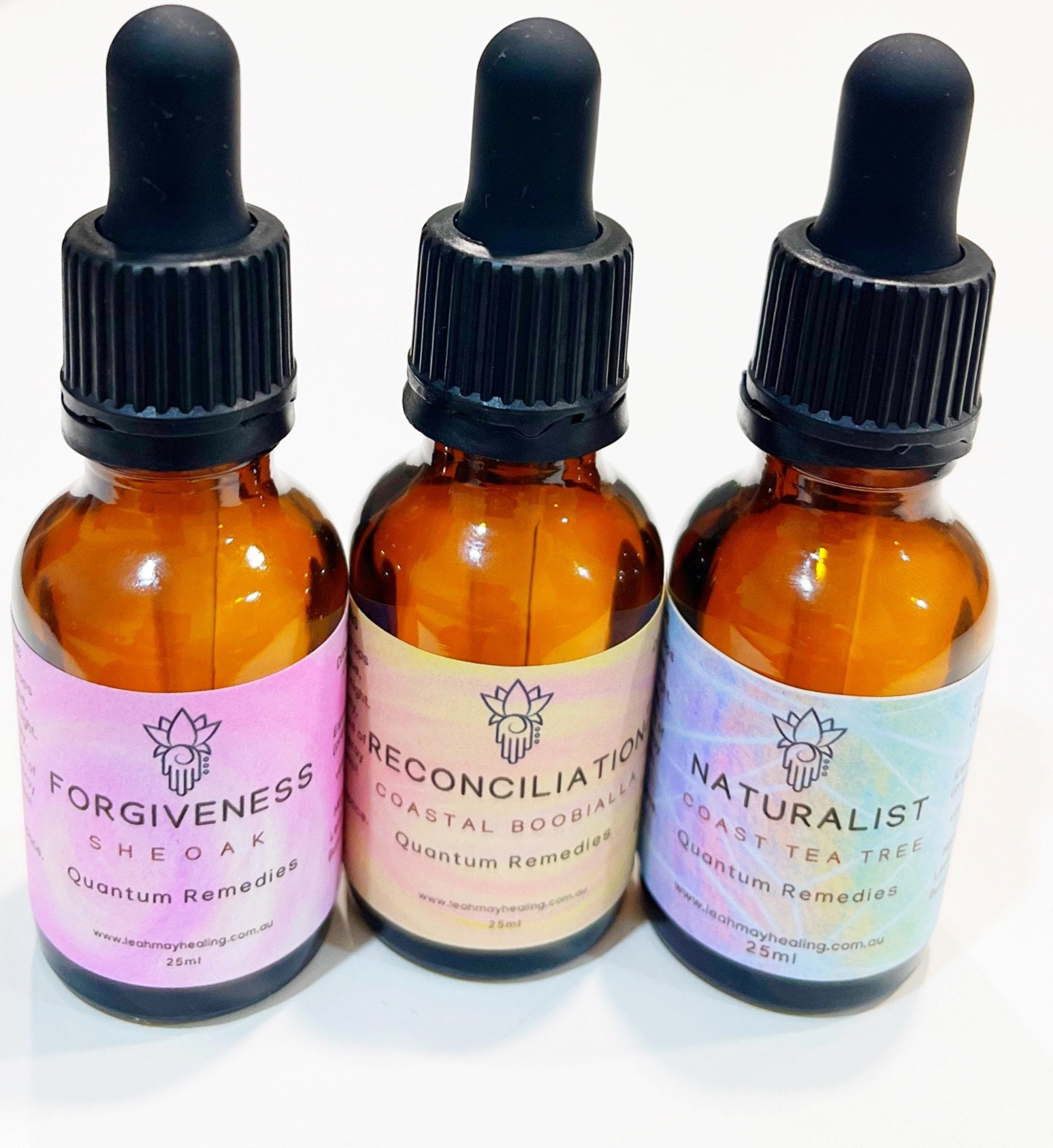 Set of 3 Quantum Remedies - Forgiveness, Reconciliation & Naturalist - Leah May Healing